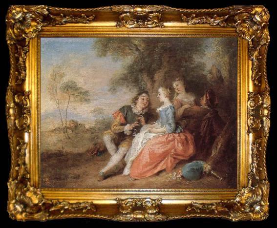 framed  PATER, Jean Baptiste Joseph Flute Recital, ta009-2
